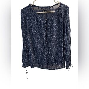 Lucky Brand Blue Floral Blouse